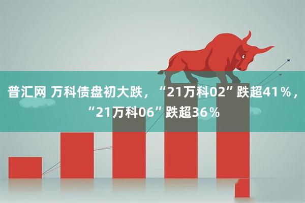 普汇网 万科债盘初大跌，“21万科02”跌超41％，“21万科06”跌超36％