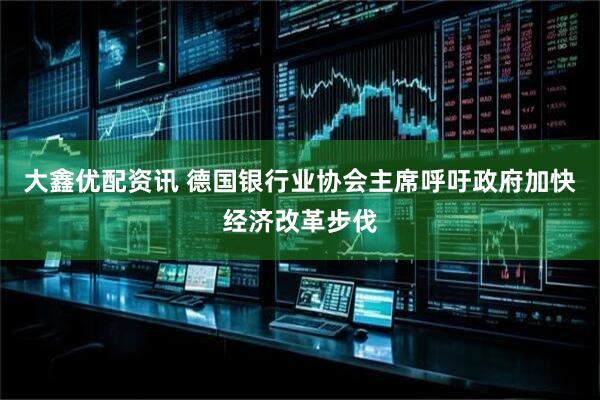大鑫优配资讯 德国银行业协会主席呼吁政府加快经济改革步伐